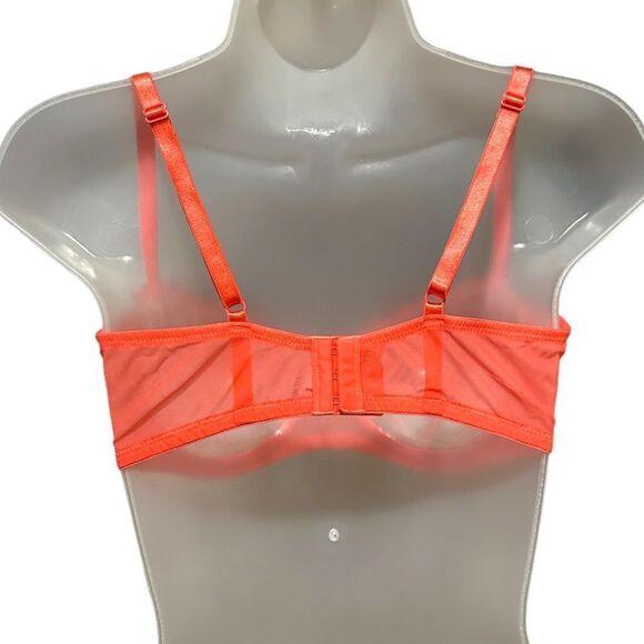 Adore Me Sexy Lace Floral Orange Bra Lingerie - Picture 3 of 5